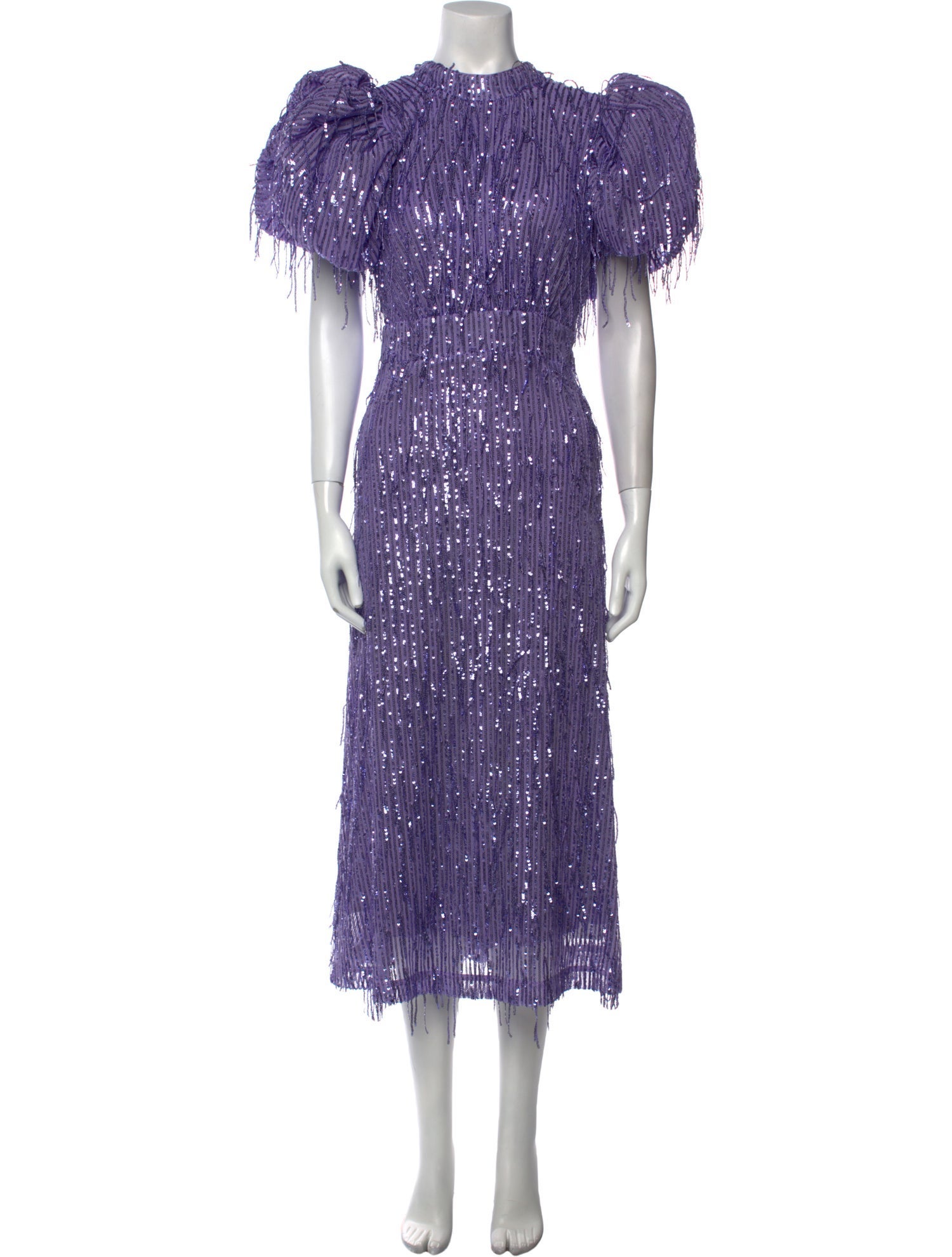 ROTATE Birger Christensen Lace Pattern Long Dress