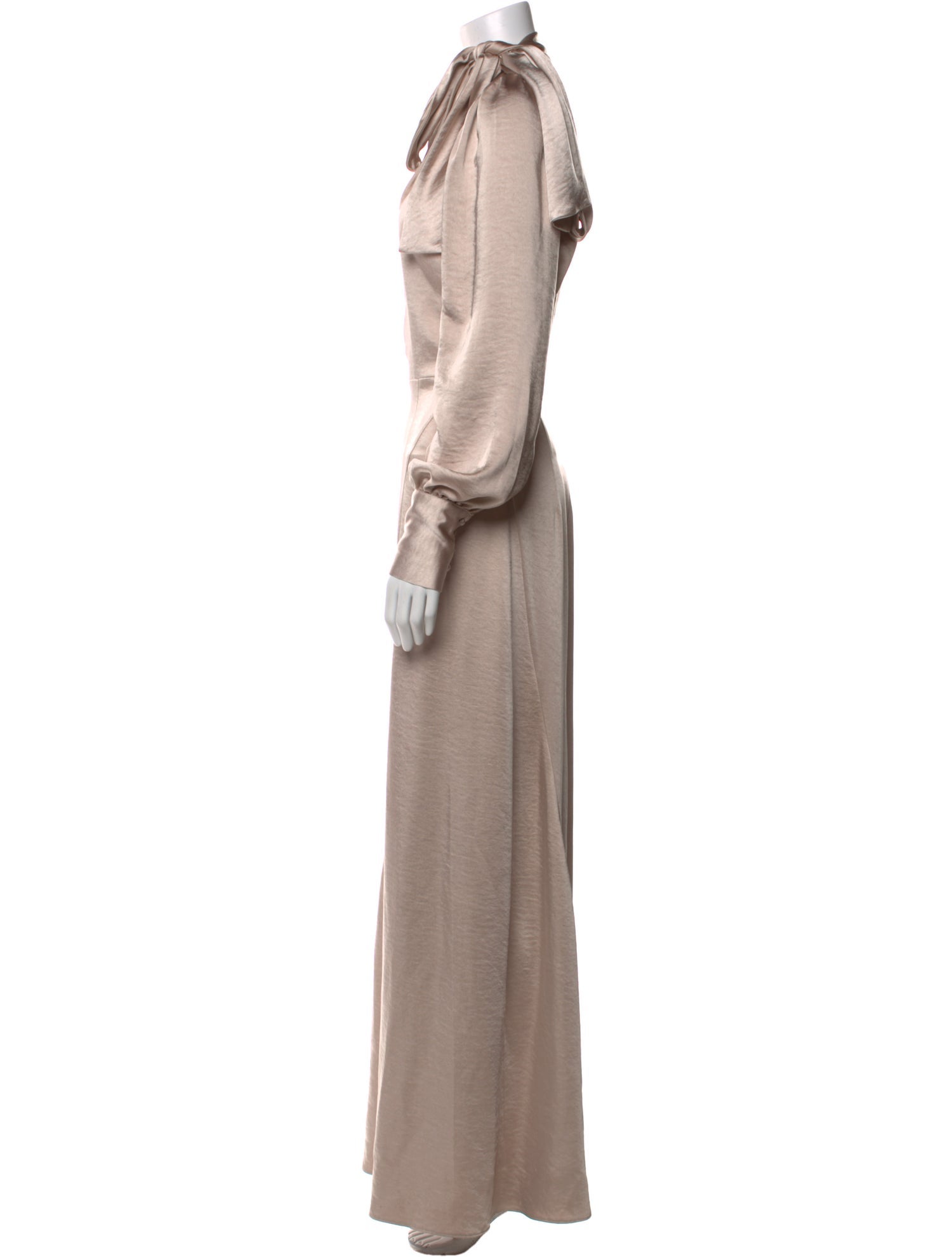 ROTATE Birger Christensen Cowl Neck Long Dress