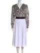 ROTATE Birger Christensen Sequin V-Neck Crop Top