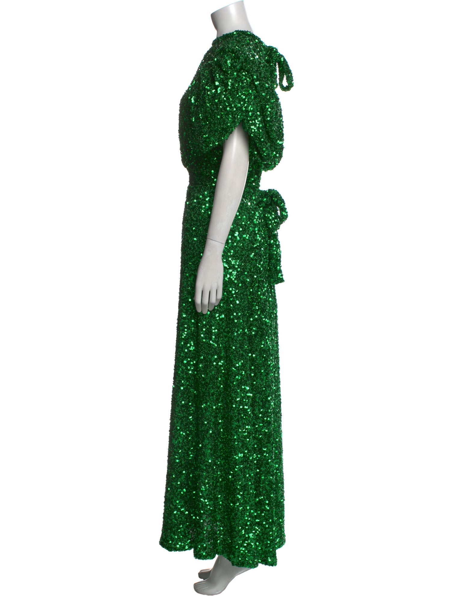 ROTATE Birger Christensen Crew Neck Long Dress