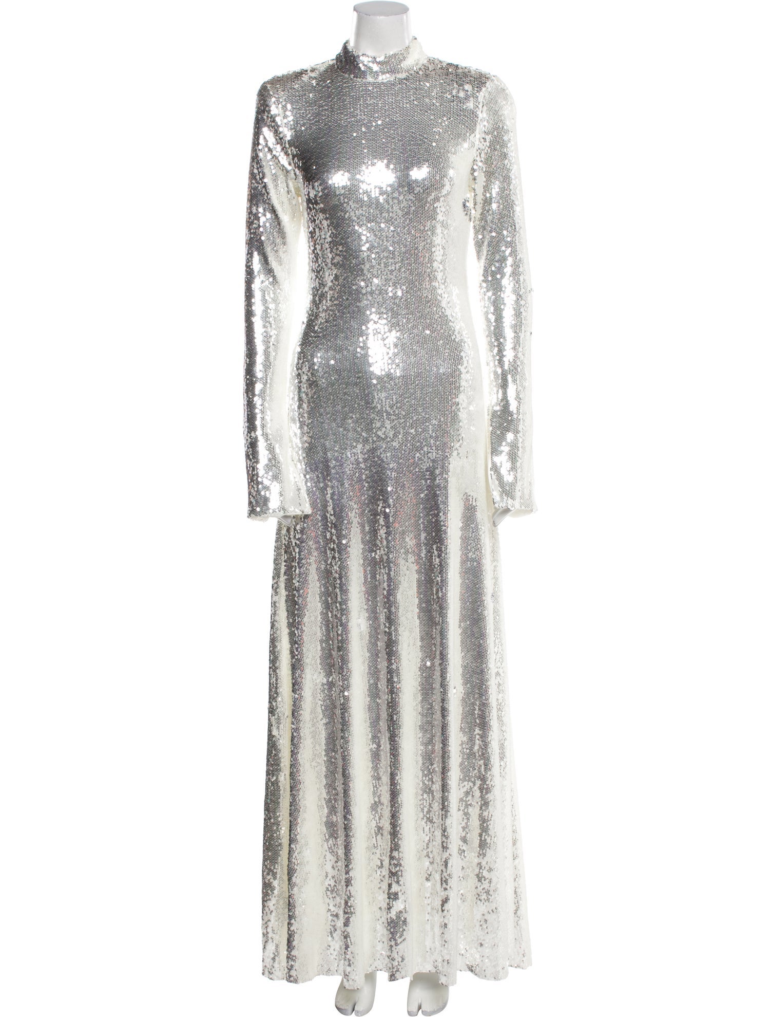 ROTATE Birger Christensen Mock Neck Long Dress