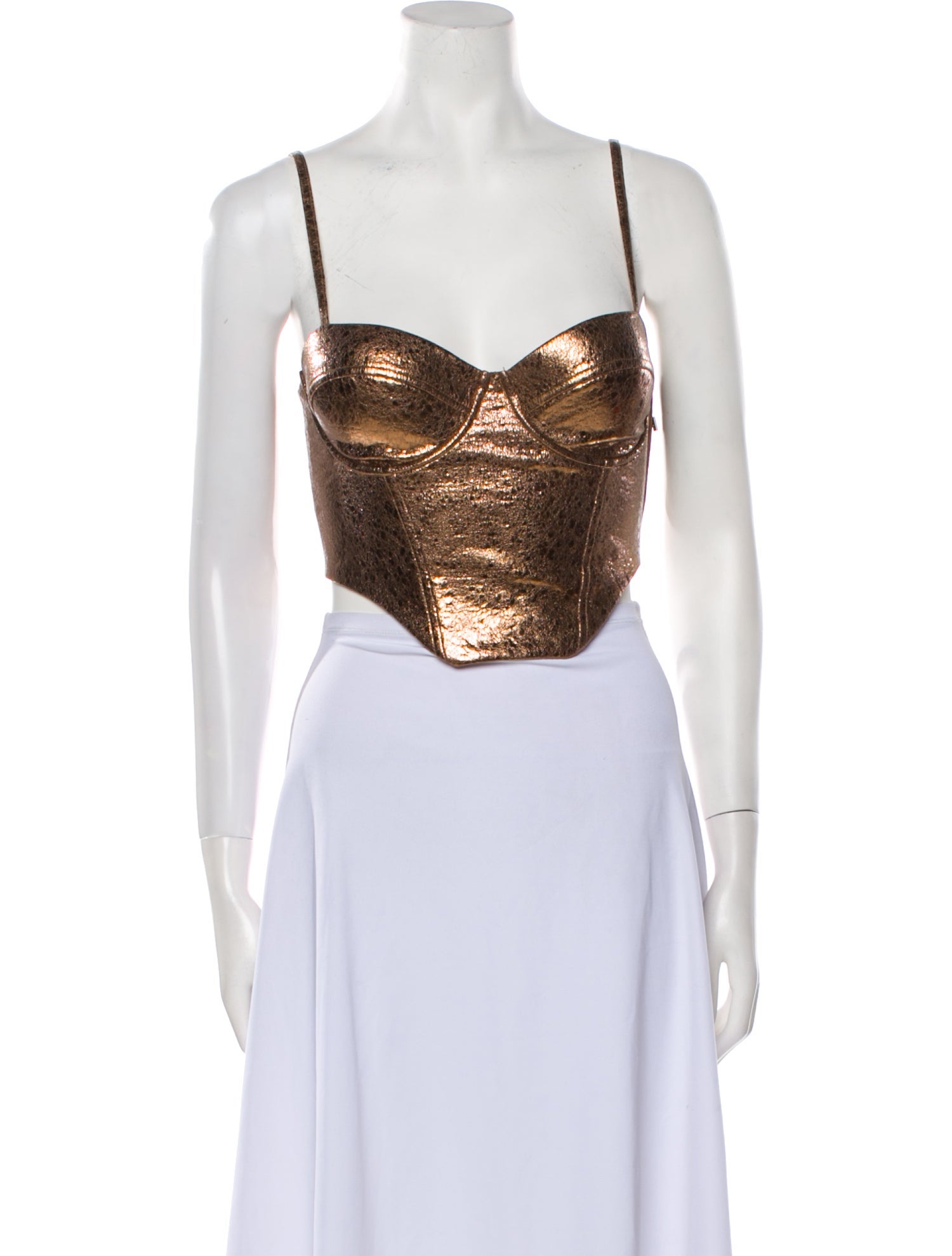 ROTATE Birger Christensen Square Neckline Sleeveless Crop Top