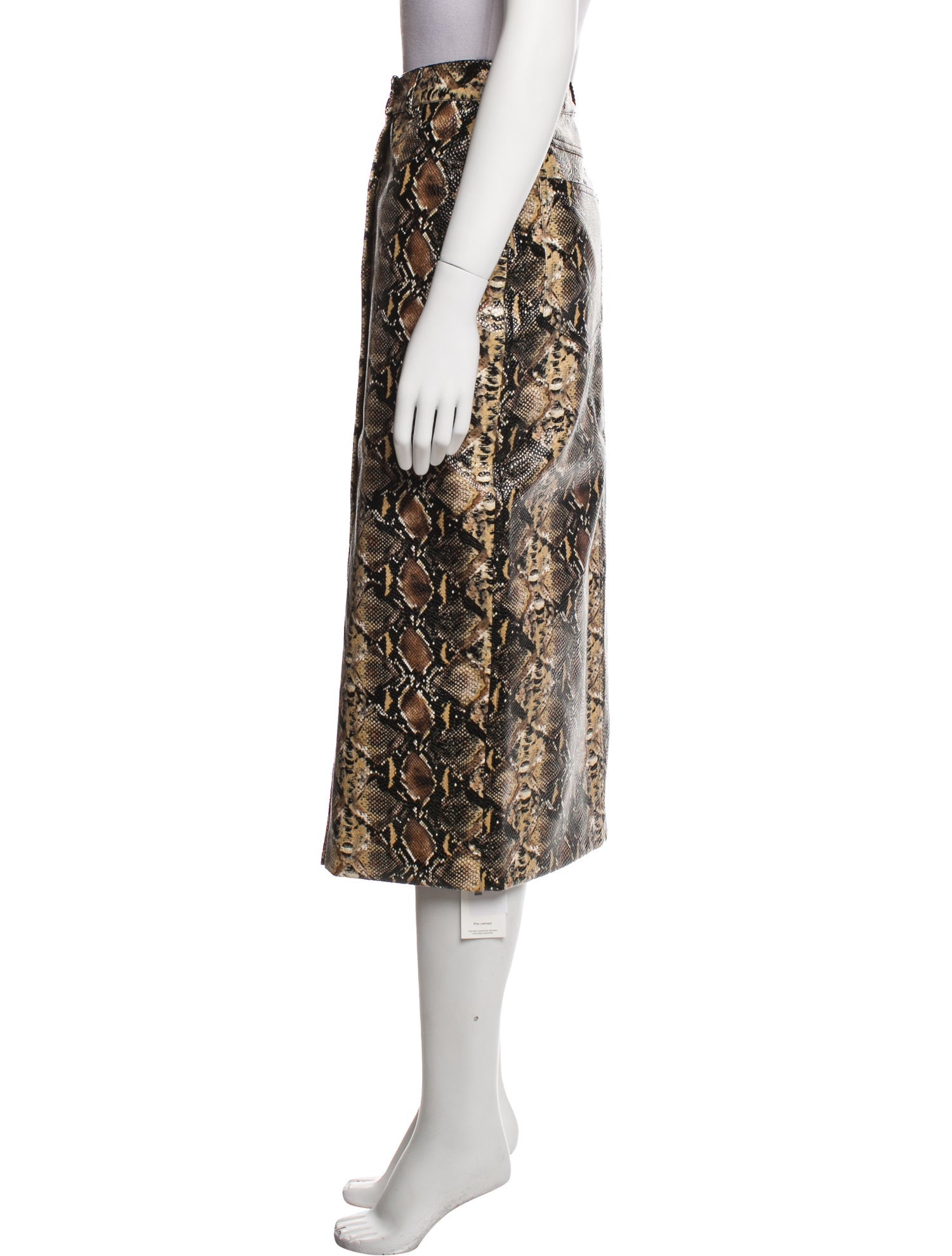 ROTATE Birger Christensen Animal Print Midi Length Skirt w/ Tags