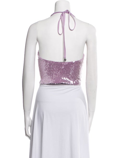 ROTATE Birger Christensen Halterneck Sleeveless Crop Top