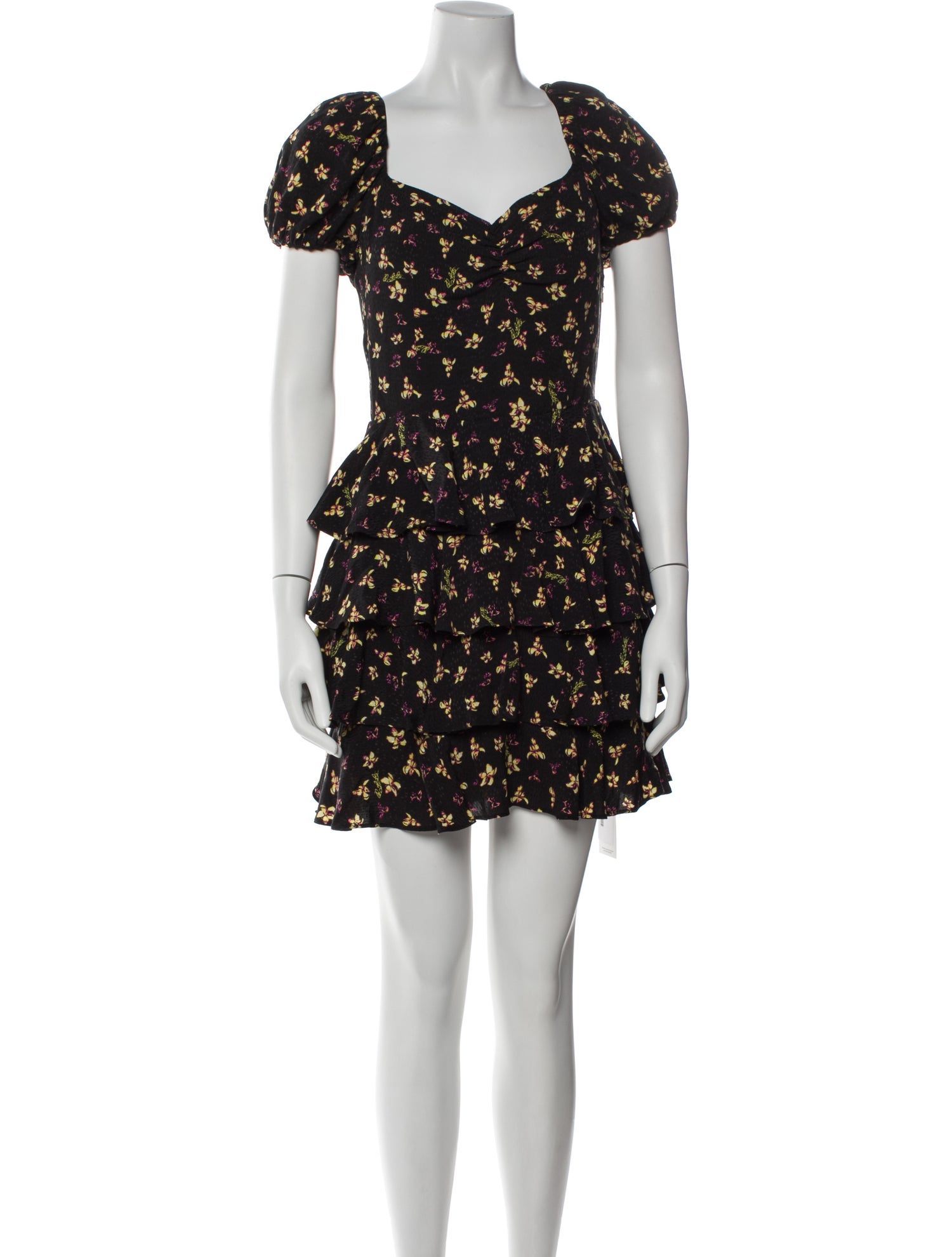 ROTATE Birger Christensen Floral Print Mini Dress