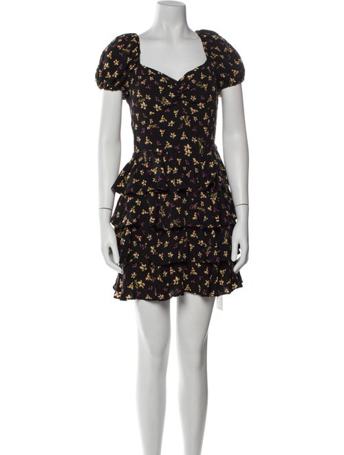 ROTATE Birger Christensen Floral Print Mini Dress