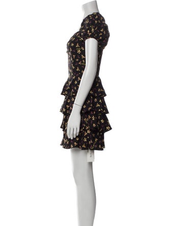 ROTATE Birger Christensen Floral Print Mini Dress