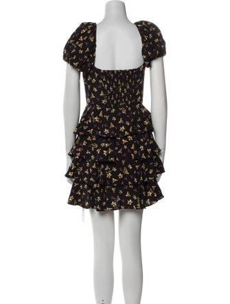 ROTATE Birger Christensen Floral Print Mini Dress