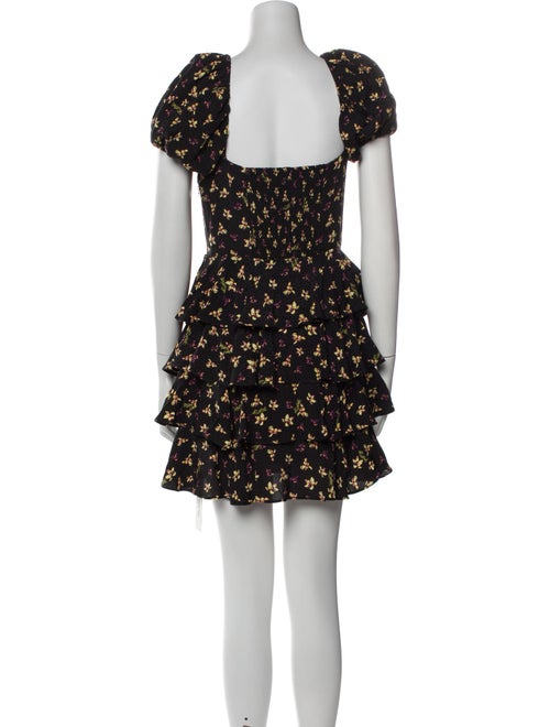 ROTATE Birger Christensen Floral Print Mini Dress