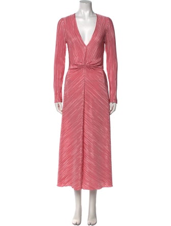 ROTATE Birger Christensen V-Neck Long Dress