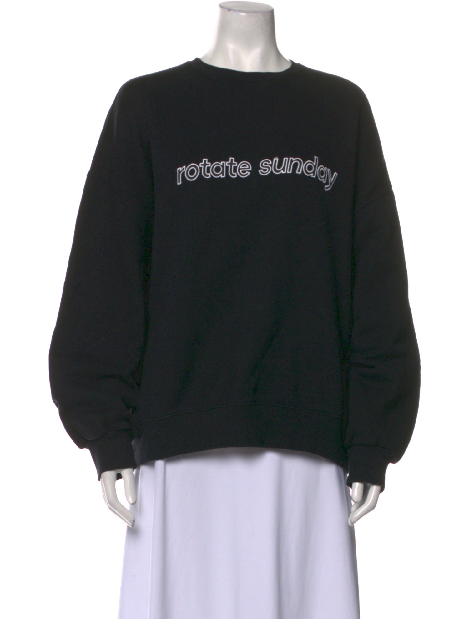 ROTATE Birger Christensen Graphic Print Crew Neck Sweatshirt