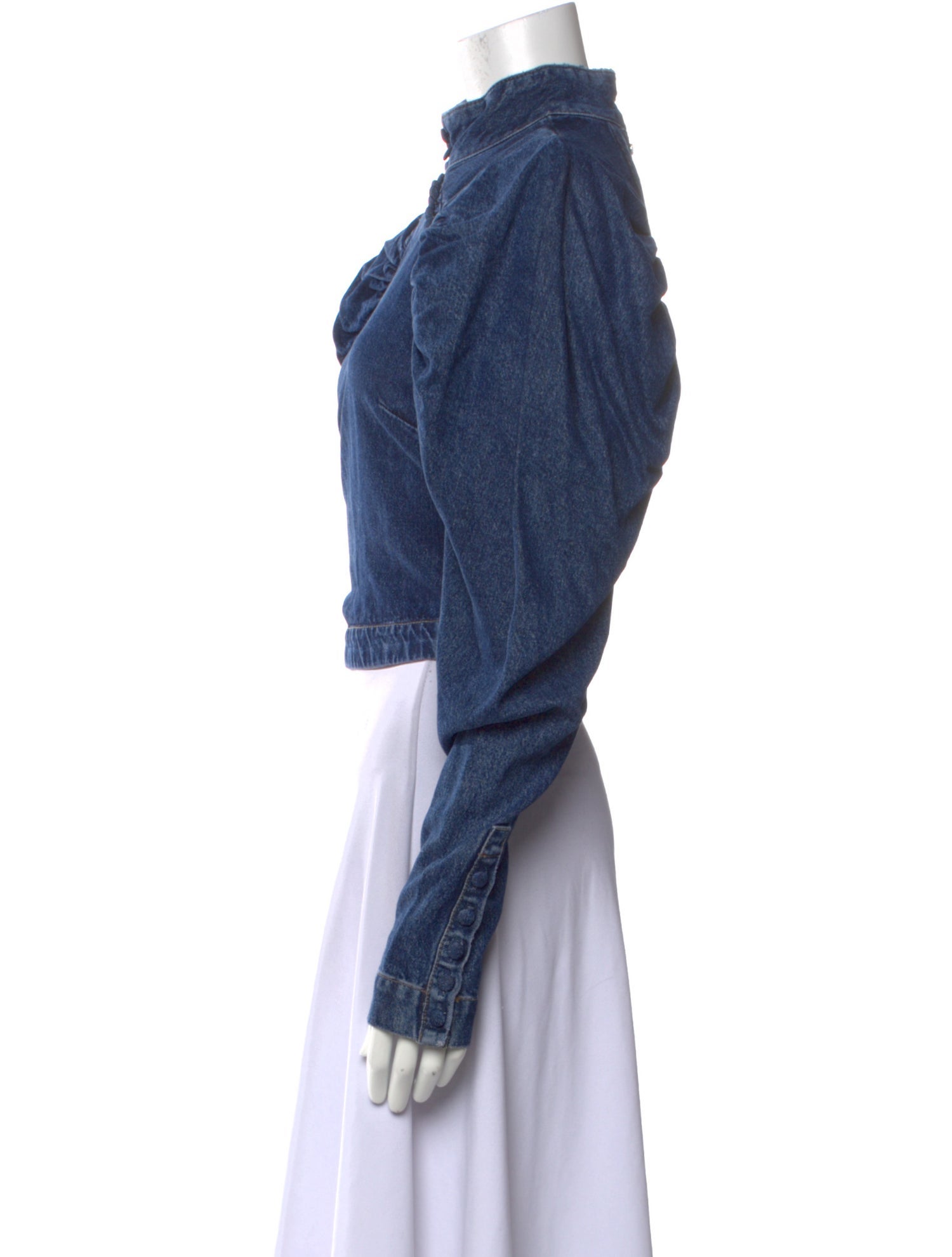 ROTATE Birger Christensen Mock Neck Long Sleeve Crop Top w/ Tags