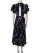 ROTATE Birger Christensen Floral Print Long Dress