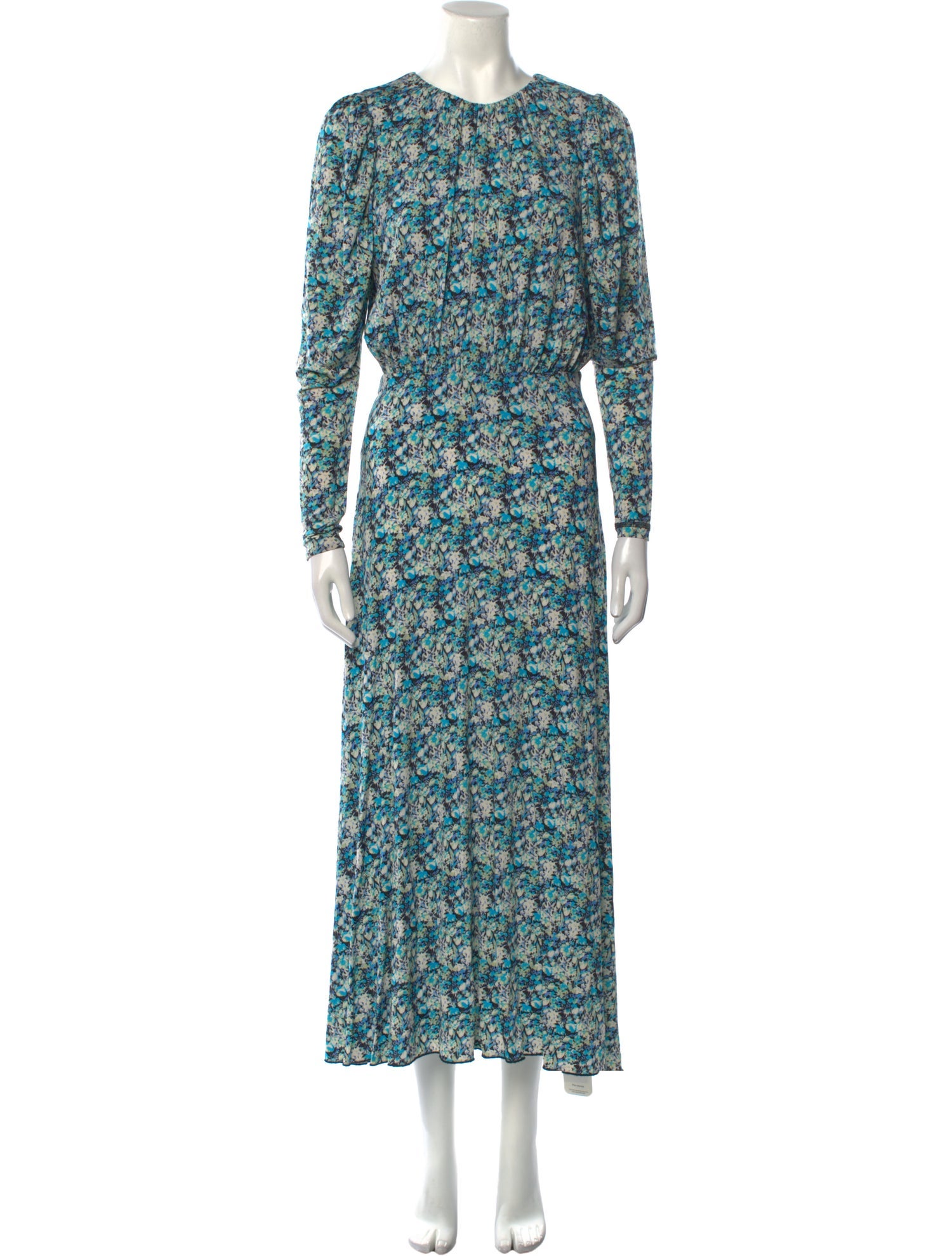 ROTATE Birger Christensen Floral Print Long Dress