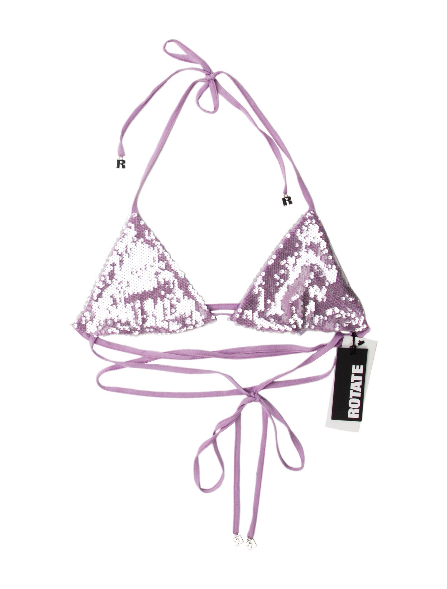 ROTATE Birger Christensen Halterneck Three-Quarter Sleeve Top w/ Tags