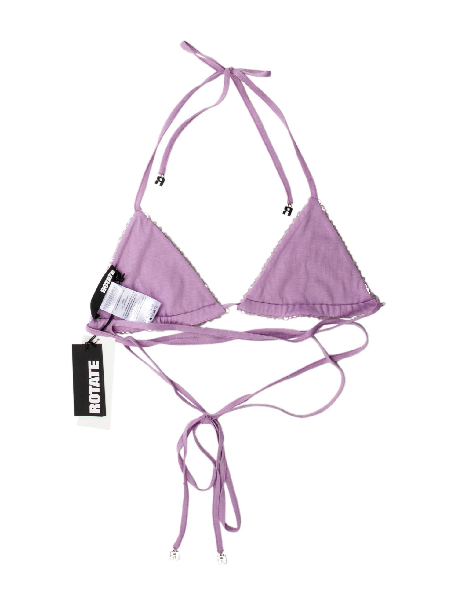 ROTATE Birger Christensen Halterneck Three-Quarter Sleeve Top w/ Tags