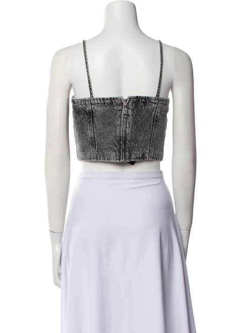 ROTATE Birger Christensen Square Neckline Sleeveless Crop Top