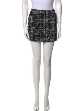 ROTATE Birger Christensen Tweed Pattern Mini Skirt