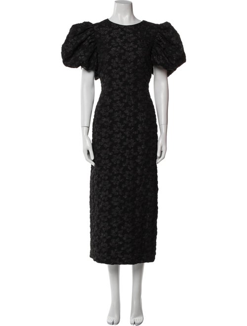 ROTATE Birger Christensen Floral Print Long Dress