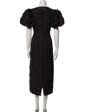 ROTATE Birger Christensen Floral Print Long Dress