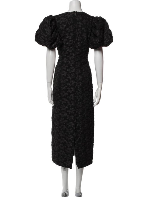 ROTATE Birger Christensen Floral Print Long Dress