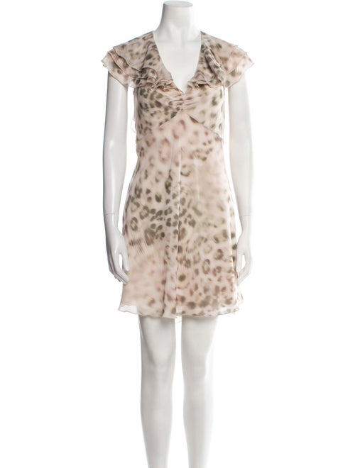ROTATE Birger Christensen Animal Print Mini Dress