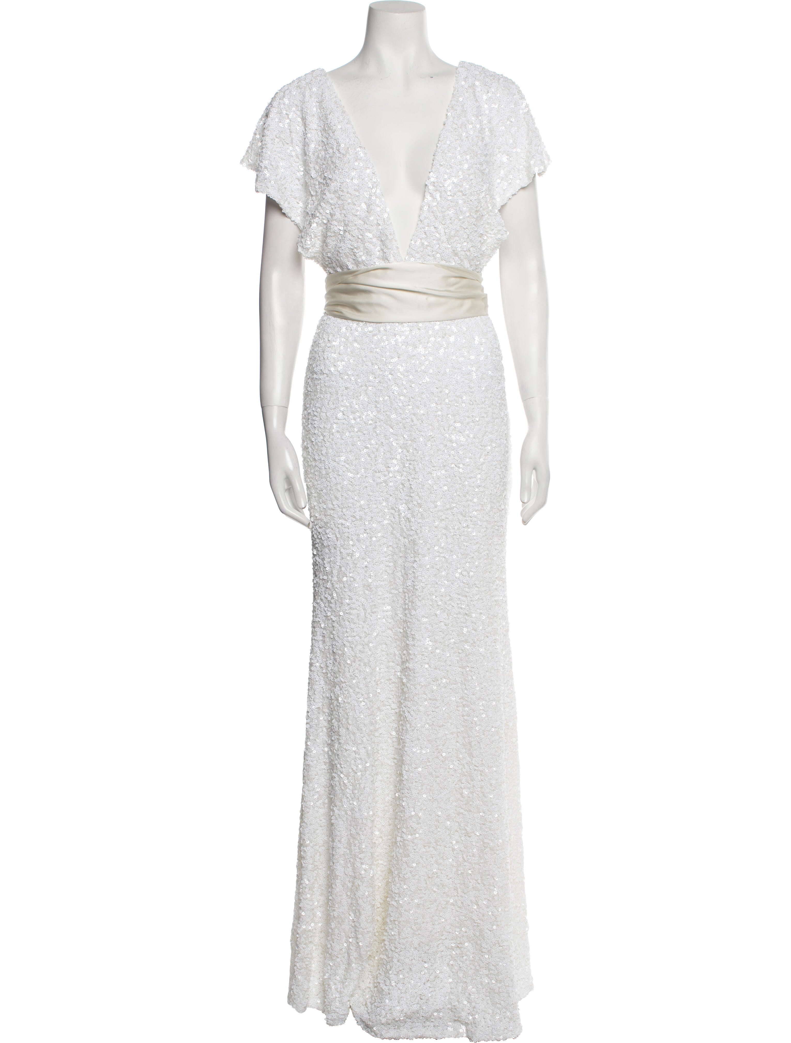 ROTATE Birger Christensen V-Neck Long Dress