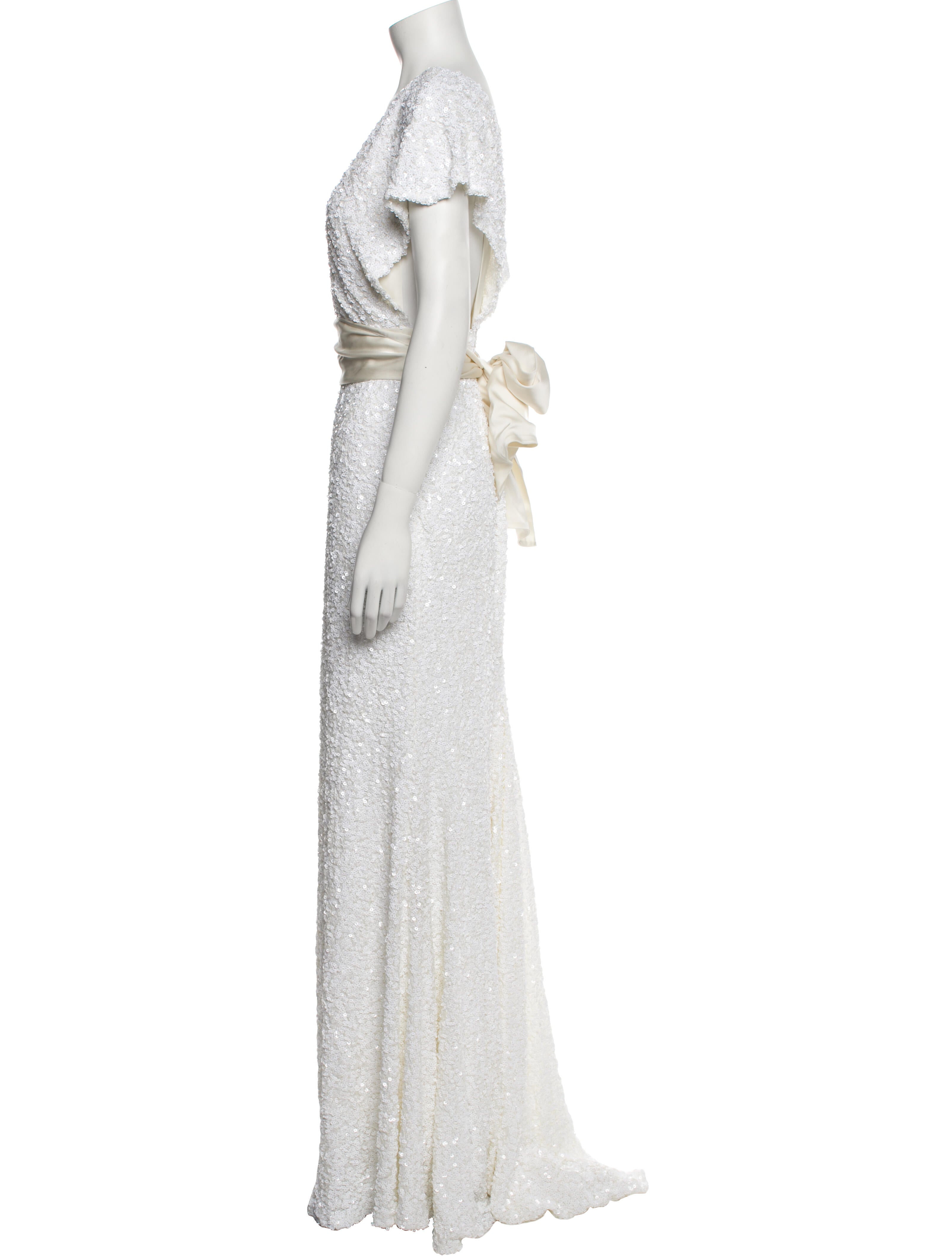 ROTATE Birger Christensen V-Neck Long Dress