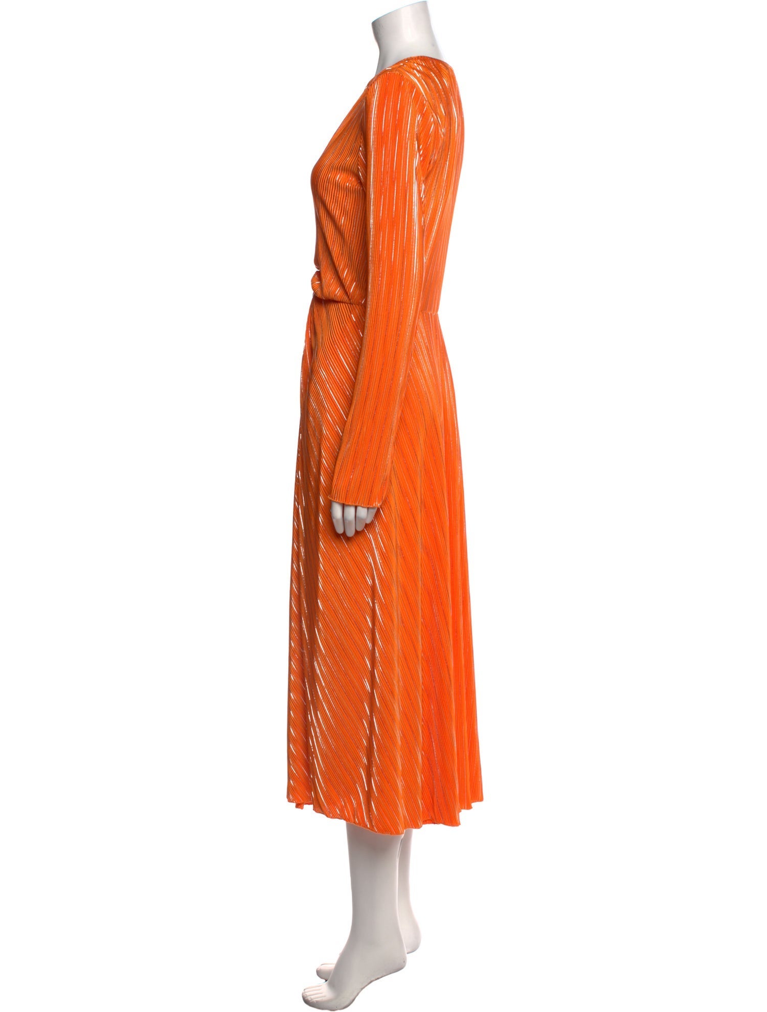 ROTATE Birger Christensen V-Neck Midi Length Dress