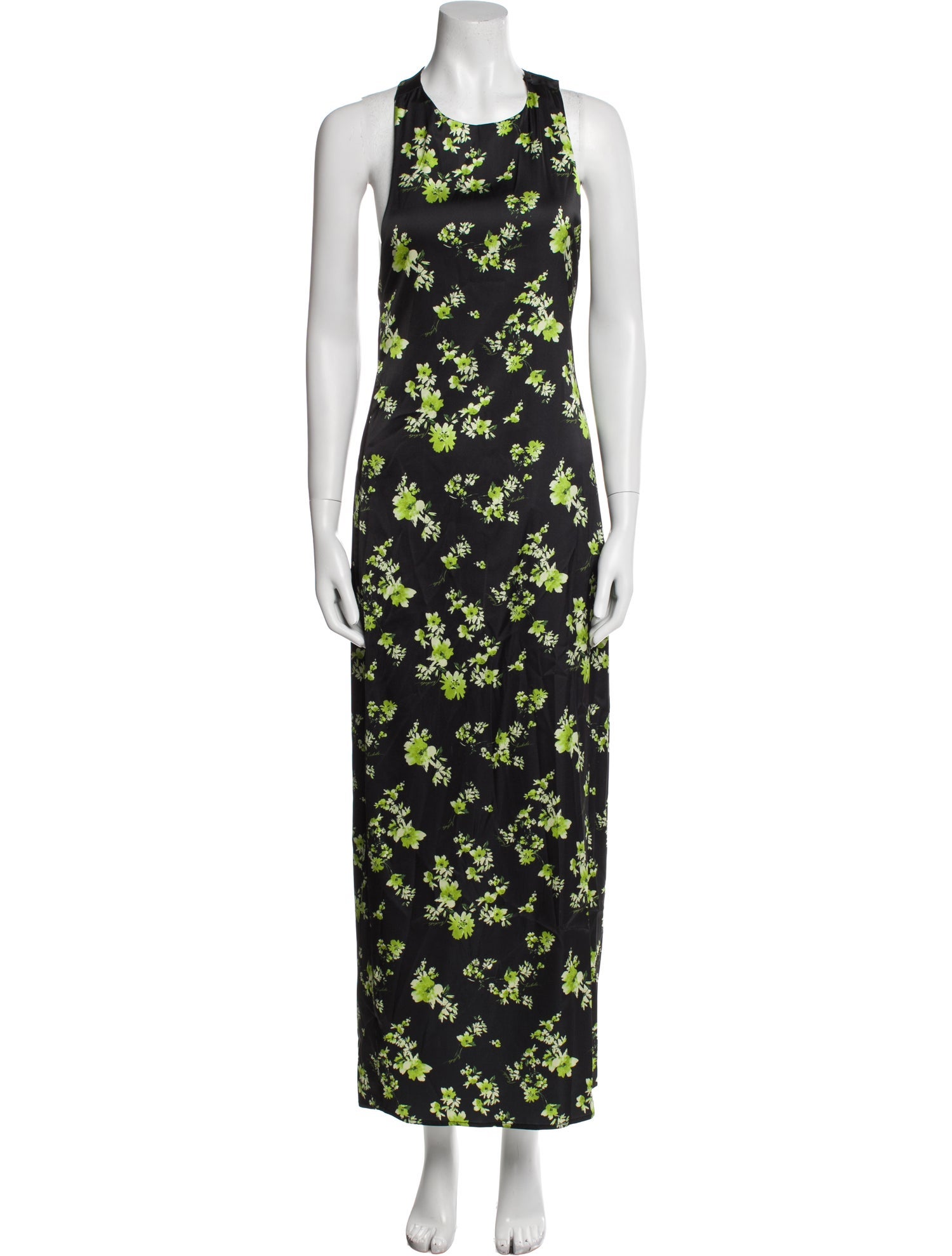 ROTATE Birger Christensen Floral Print Long Dress