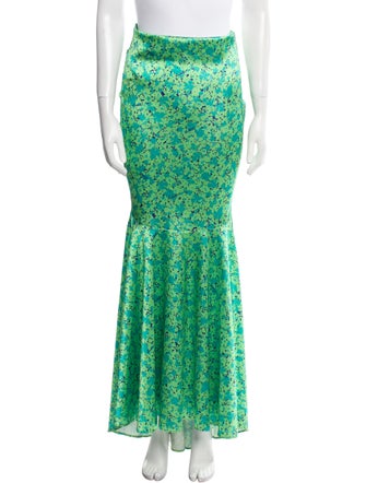 ROTATE Birger Christensen Floral Print Long Skirt