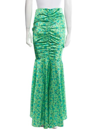 ROTATE Birger Christensen Floral Print Long Skirt