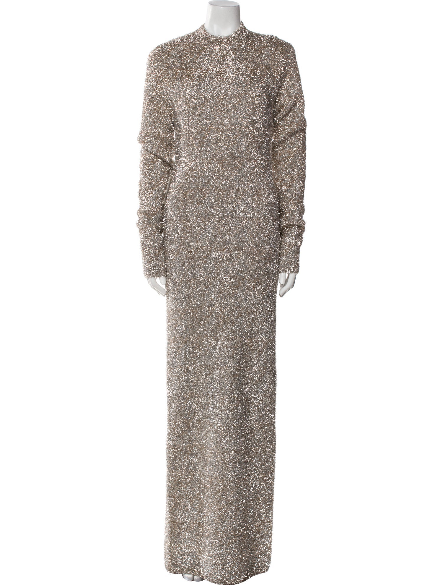 ROTATE Birger Christensen Mock Neck Long Dress