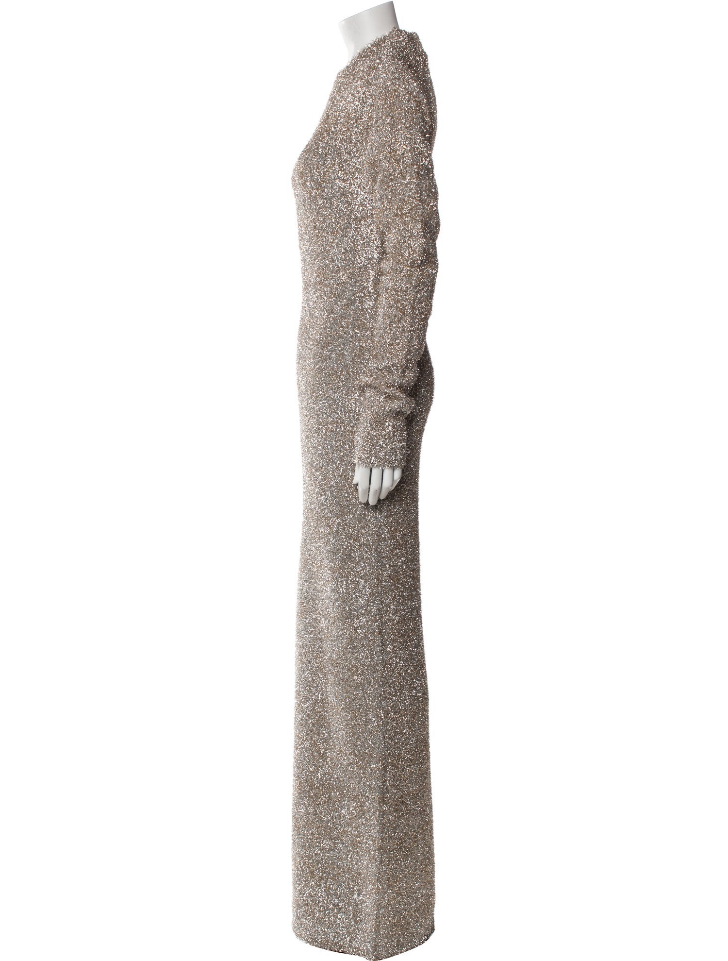 ROTATE Birger Christensen Mock Neck Long Dress