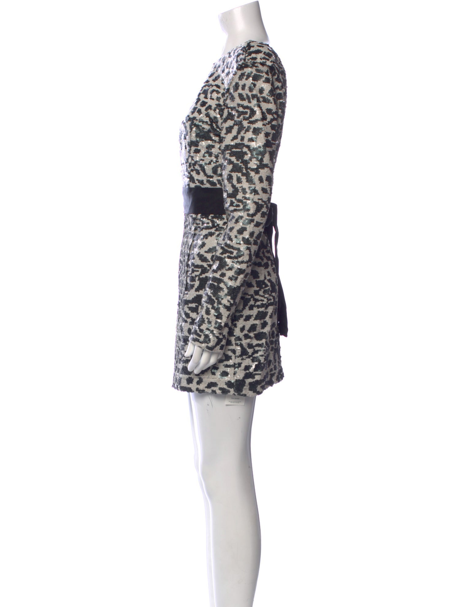ROTATE Birger Christensen Animal Print Mini Dress