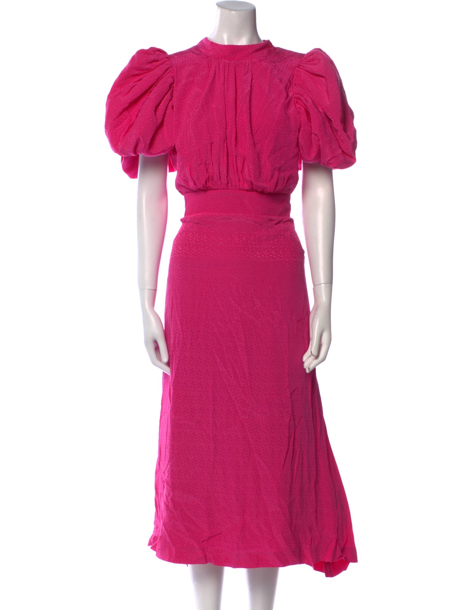 ROTATE Birger Christensen Crew Neck Long Dress