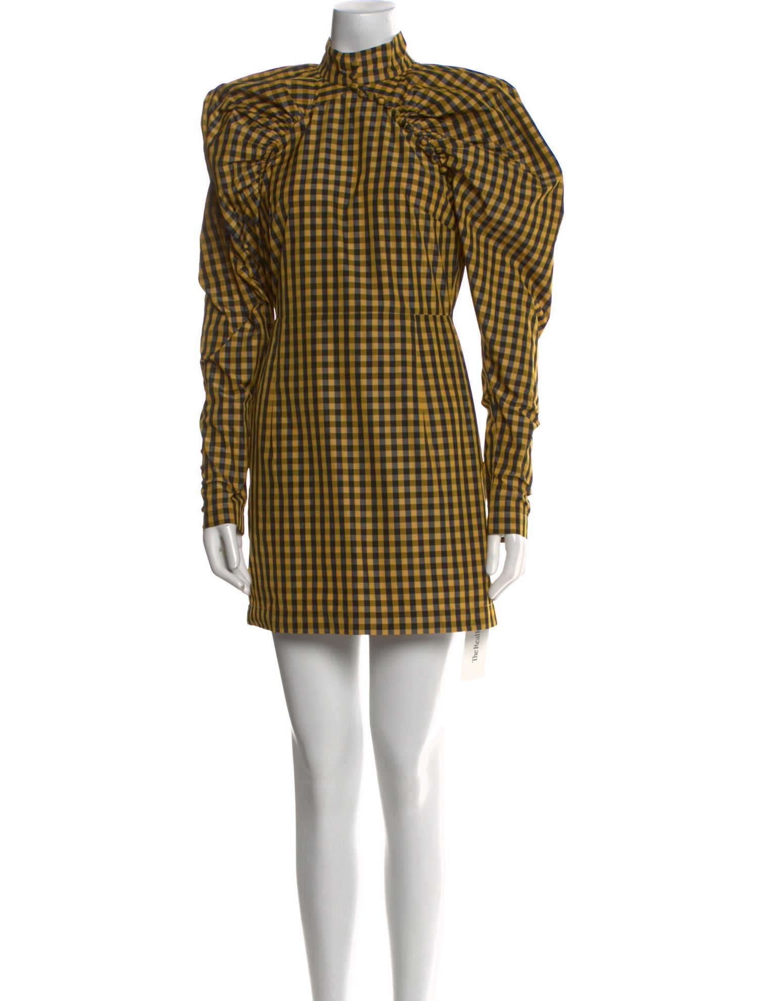 ROTATE Birger Christensen Plaid Print Mini Dress