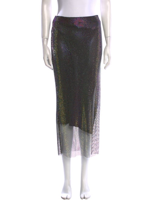 ROTATE Birger Christensen Crystal Embellishments Midi Length Skirt