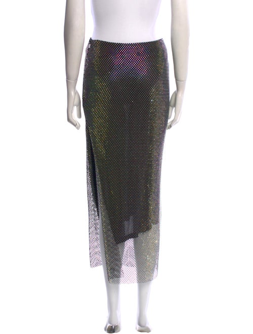 ROTATE Birger Christensen Crystal Embellishments Midi Length Skirt