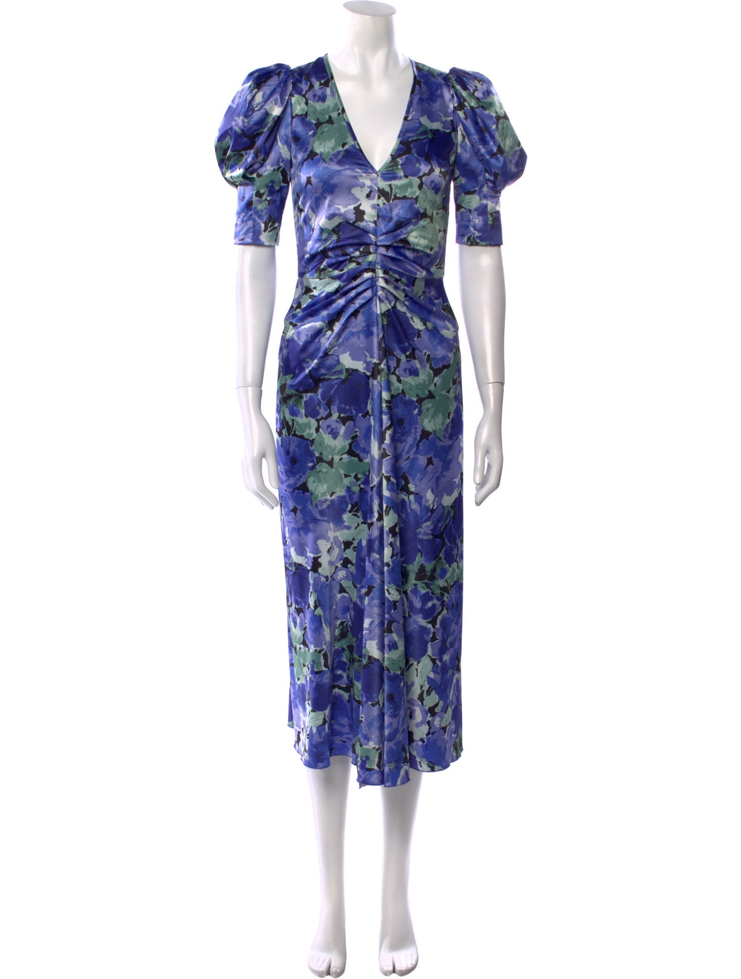 ROTATE Birger Christensen Floral Print Long Dress