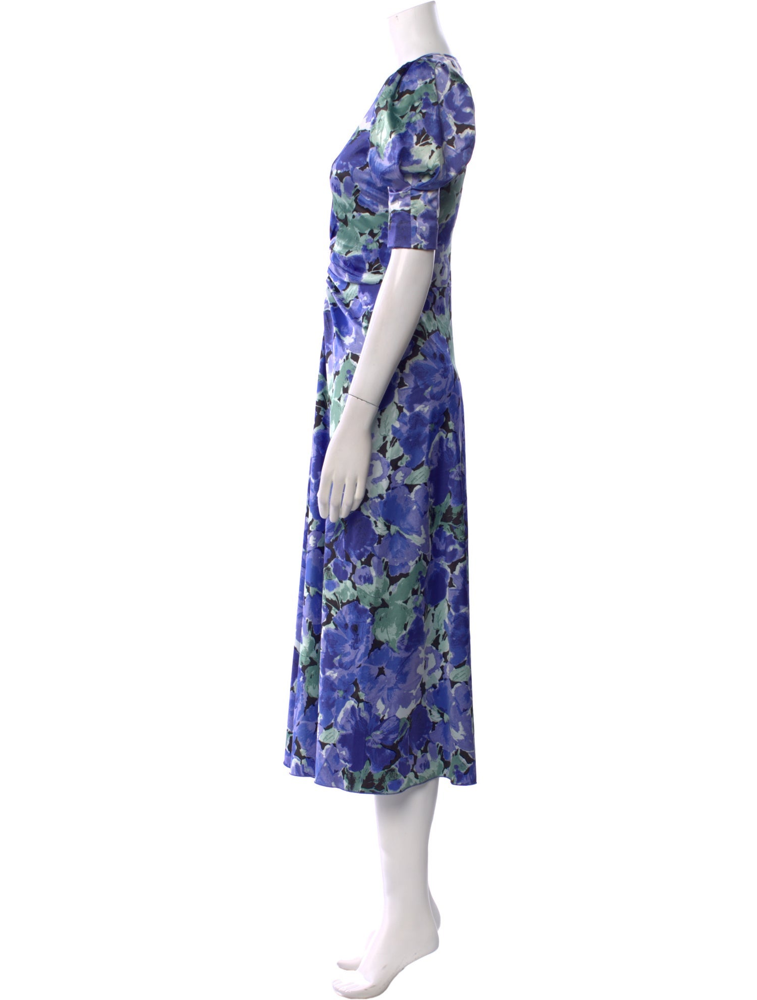 ROTATE Birger Christensen Floral Print Long Dress