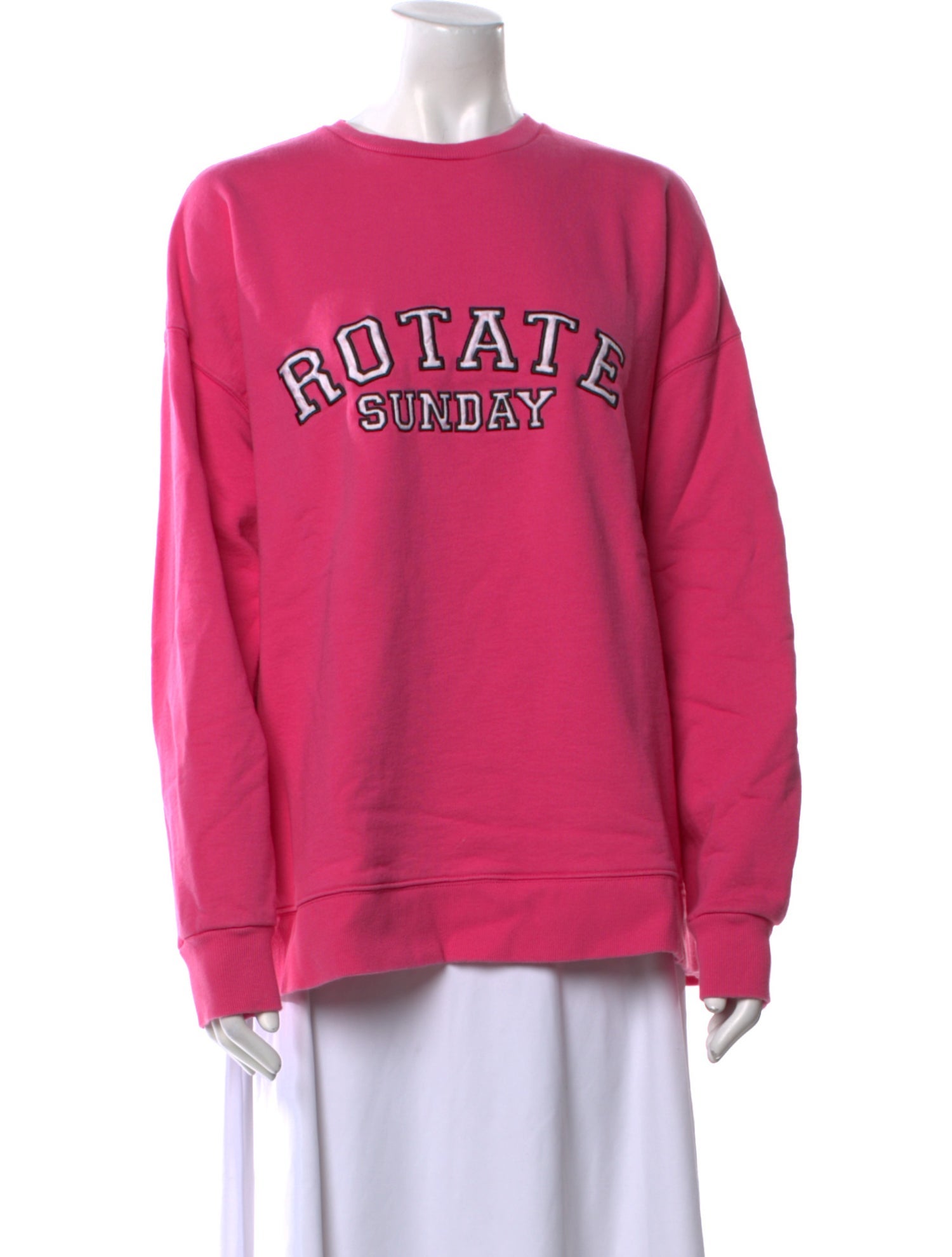 ROTATE Birger Christensen Graphic Print Crew Neck Sweatshirt