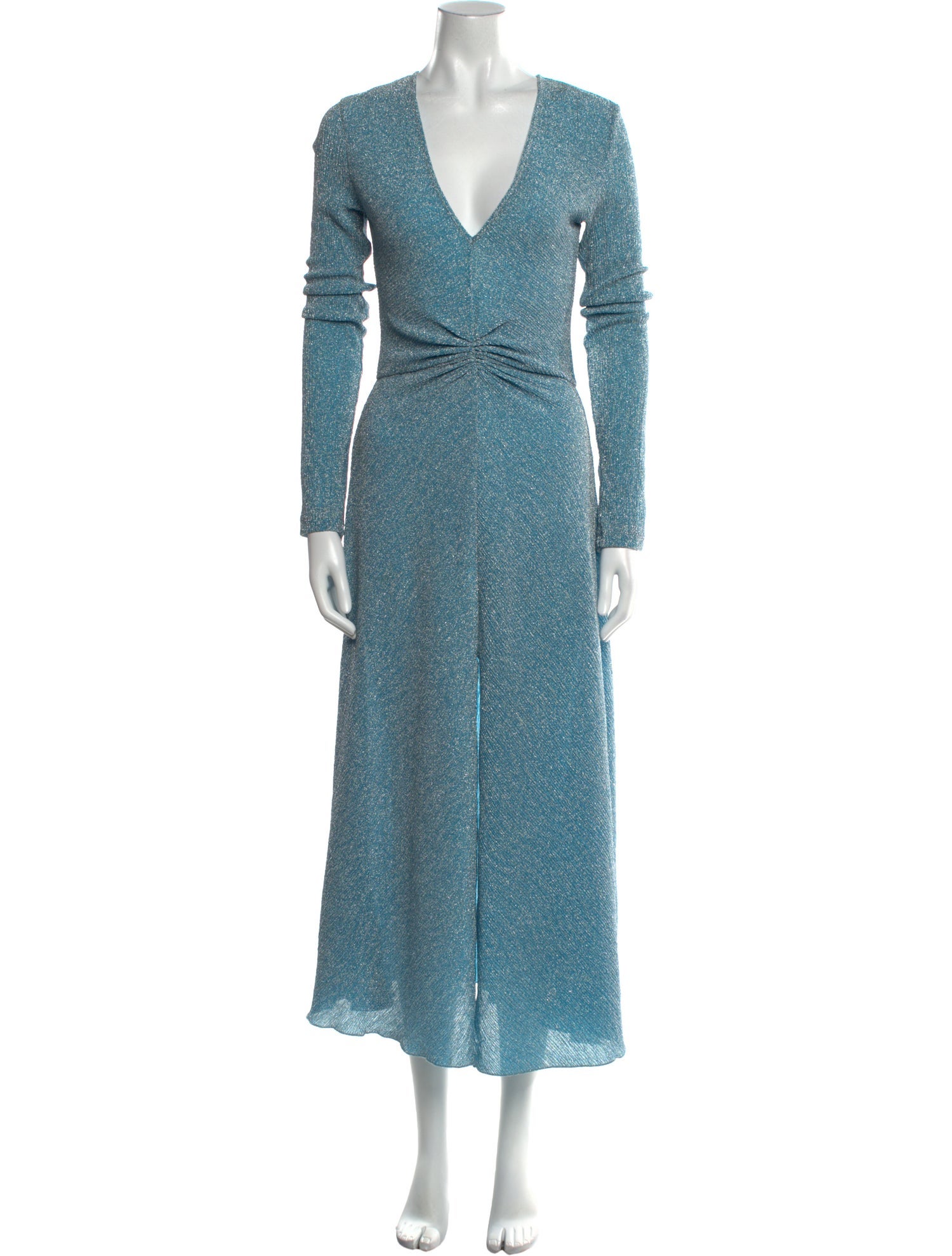 ROTATE Birger Christensen V-Neck Long Dress