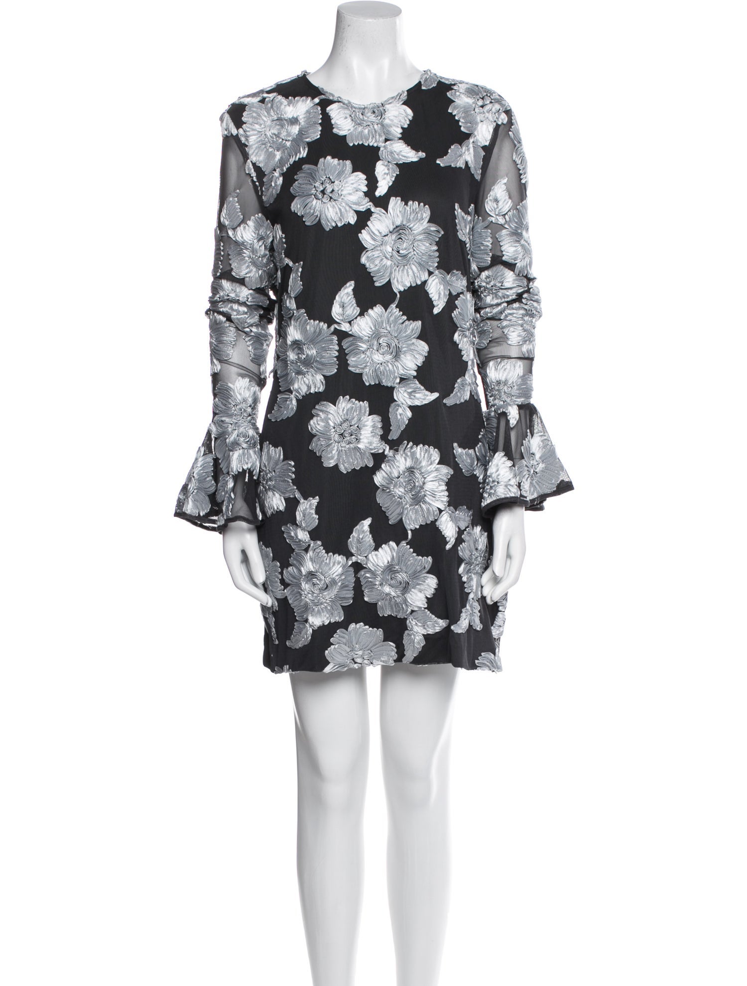 ROTATE Birger Christensen Floral Print Mini Dress