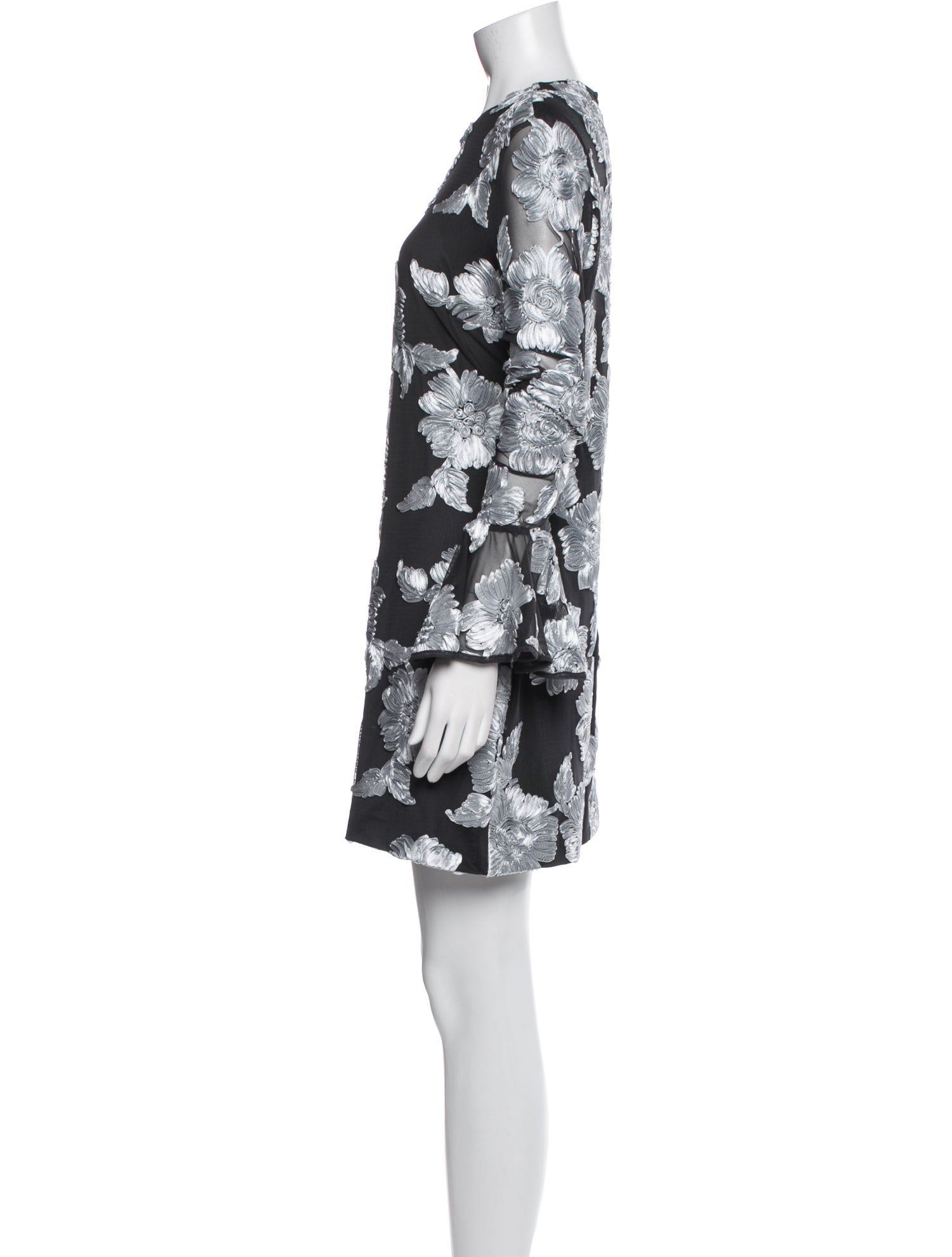 ROTATE Birger Christensen Floral Print Mini Dress