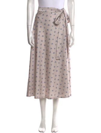 ROTATE Birger Christensen Printed Midi Length Skirt