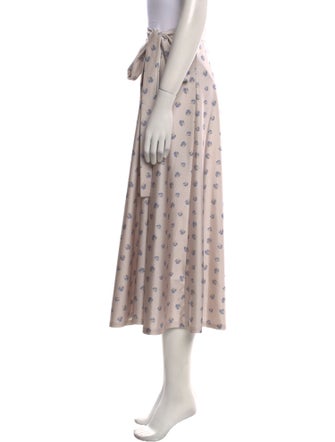 ROTATE Birger Christensen Printed Midi Length Skirt