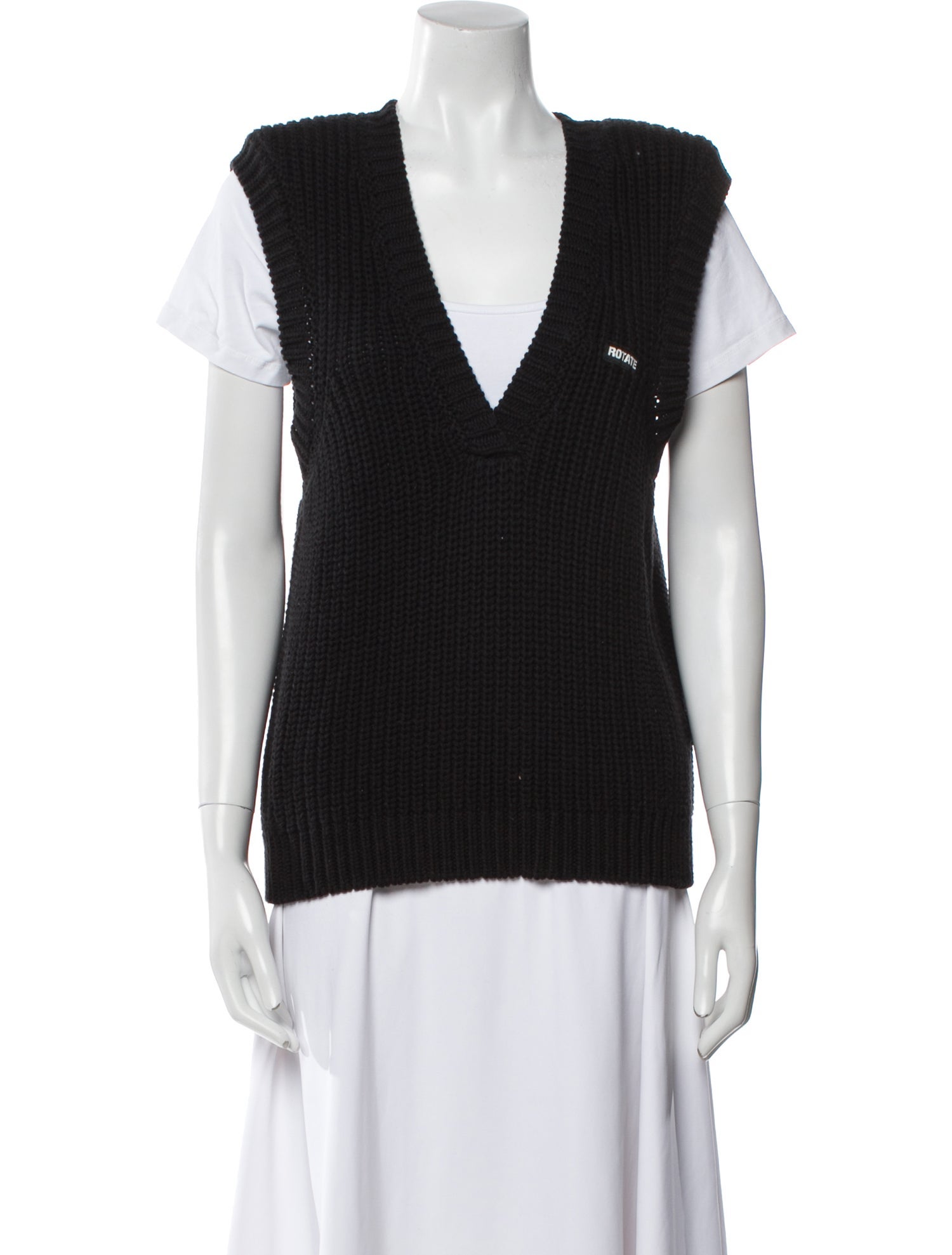 ROTATE Birger Christensen V-Neck Sweater