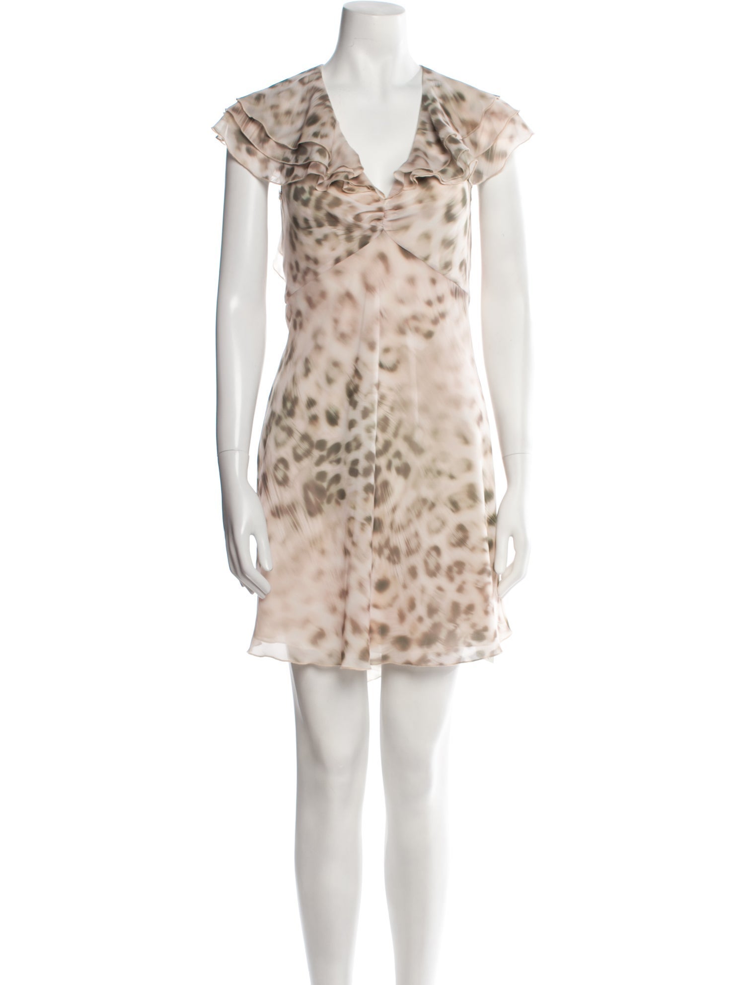 ROTATE Birger Christensen Animal Print Mini Dress