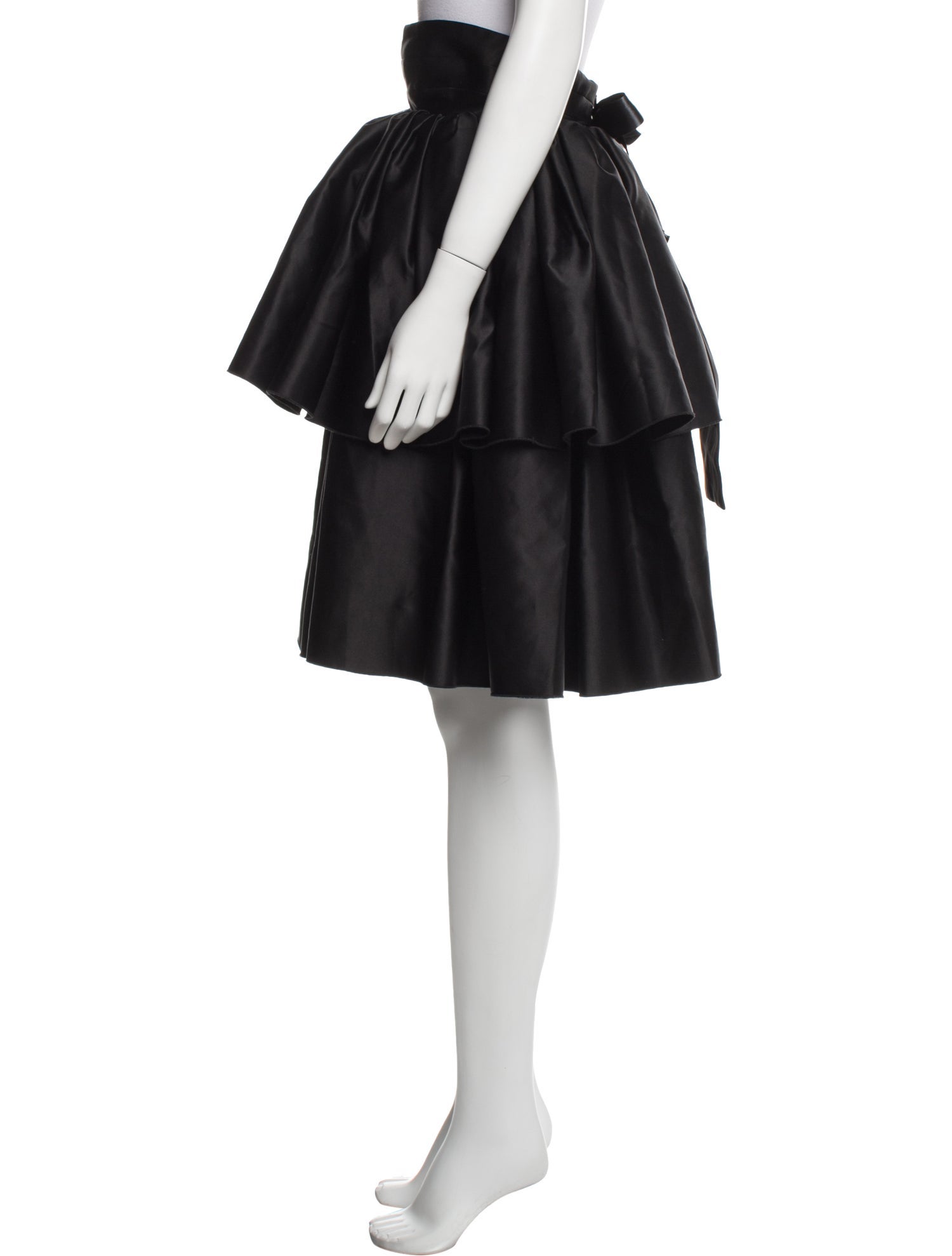 ROTATE Birger Christensen Ruffle Embellishment Knee-Length Skirt